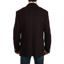 Dolce & Gabbana Eleganter bordeauxfarbener Taormina-Blazer aus Kaschmir