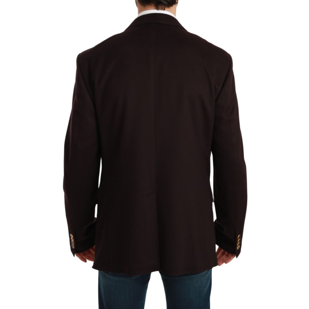 Dolce & Gabbana Eleganter bordeauxfarbener Taormina-Blazer aus Kaschmir