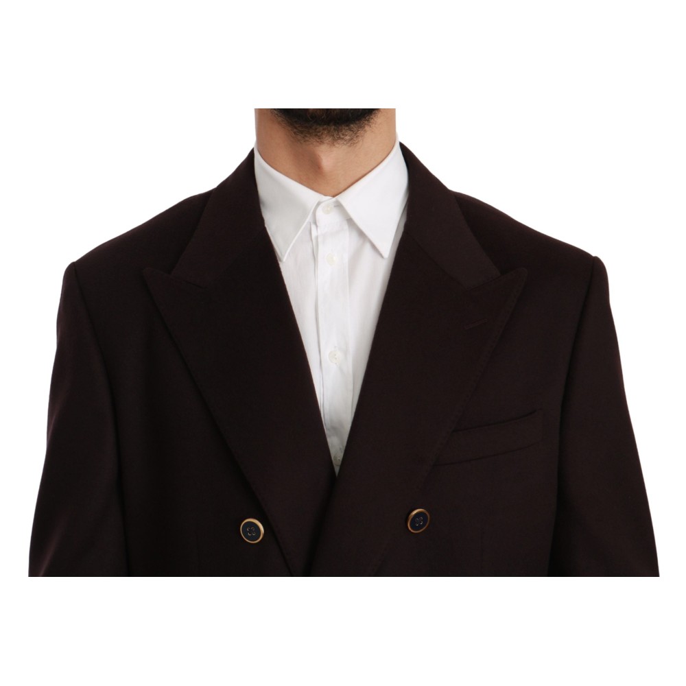 Dolce & Gabbana Eleganter bordeauxfarbener Taormina-Blazer aus Kaschmir