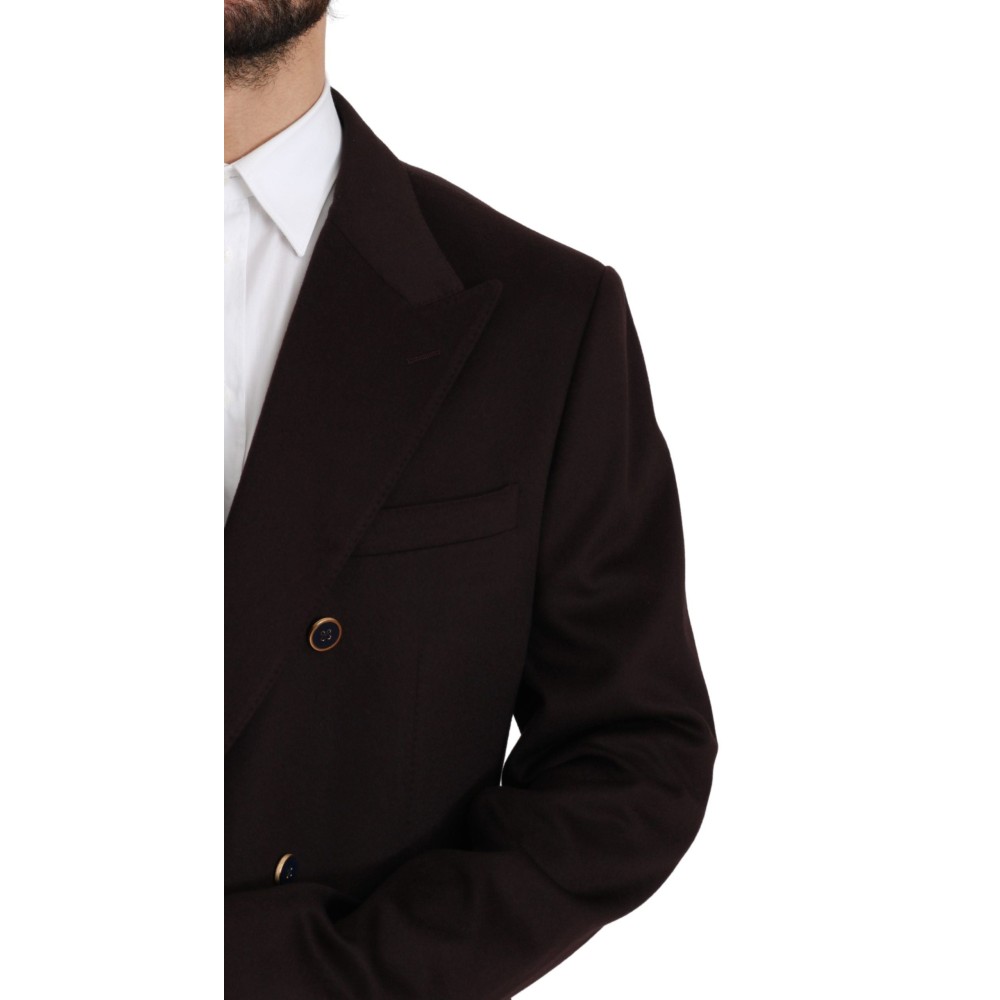 Dolce & Gabbana Eleganter bordeauxfarbener Taormina-Blazer aus Kaschmir