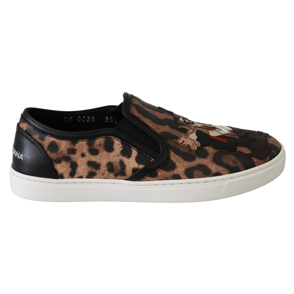 Dolce & Gabbana Schicke Loafers mit Leopardenmuster für eleganten Komfort