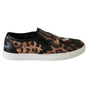 Dolce & Gabbana Schicke Loafers mit Leopardenmuster für eleganten Komfort