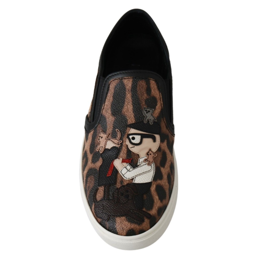 Dolce & Gabbana Schicke Loafers mit Leopardenmuster für eleganten Komfort