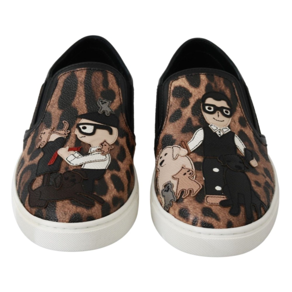 Dolce & Gabbana Schicke Loafers mit Leopardenmuster für eleganten Komfort