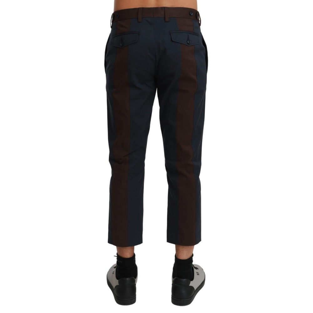 Dolce & Gabbana Schicke Cropped Stripe Freizeithose