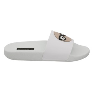 Dolce & Gabbana Schicke weiße Gleitsandalen - Luxuriöse Sommerschuhe