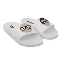 Dolce & Gabbana Schicke weiße Gleitsandalen - Luxuriöse Sommerschuhe