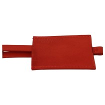 Costume National Eleganter Schlüsselanhänger aus Leder und Metall - Rot