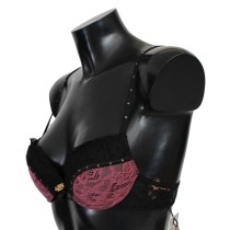 Roberto Cavalli Eleganter Push-up-BH aus schwarzer Spitze