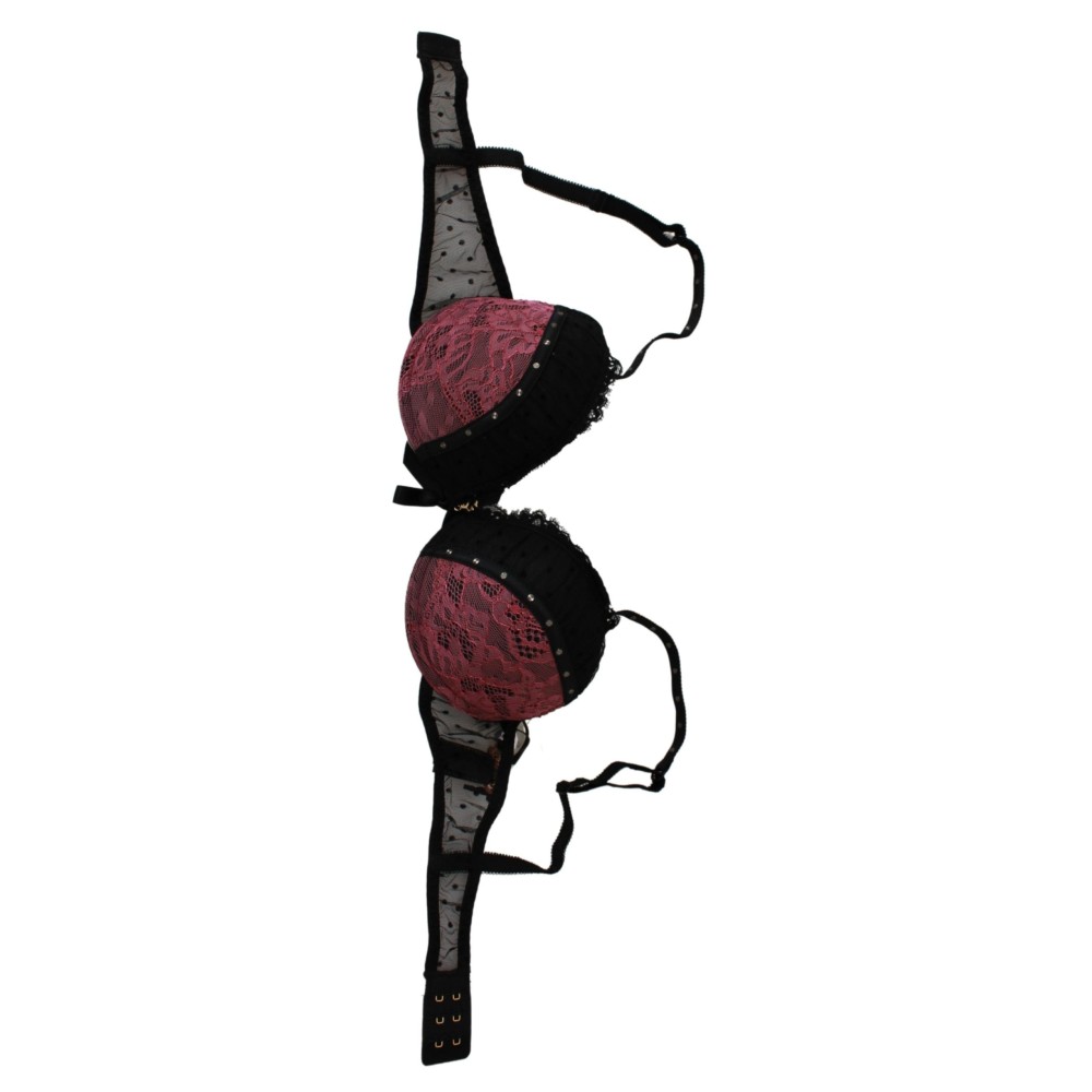 Roberto Cavalli Eleganter Push-up-BH aus schwarzer Spitze