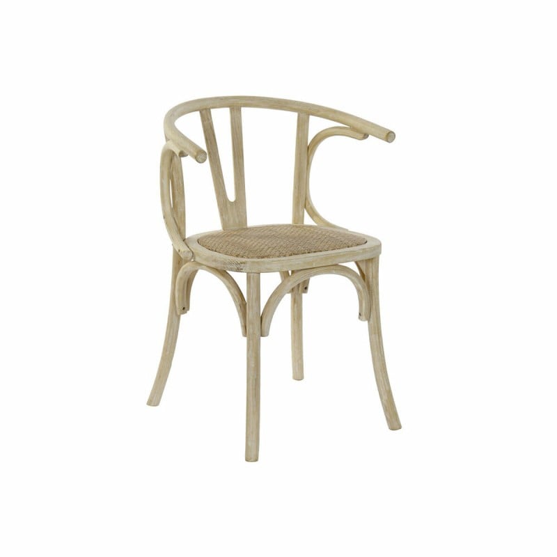 Chaise de Salle à Manger DKD Home Decor Blanc 56 x 50 x 76 cm