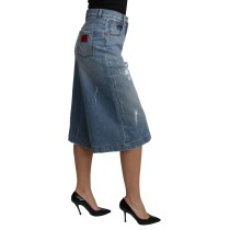 Dolce & Gabbana Elegante weit geschnittene Denim-Hose