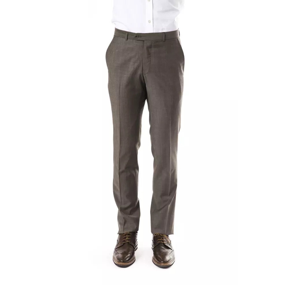 Uominitaliani Graue Wolle Männer Hose