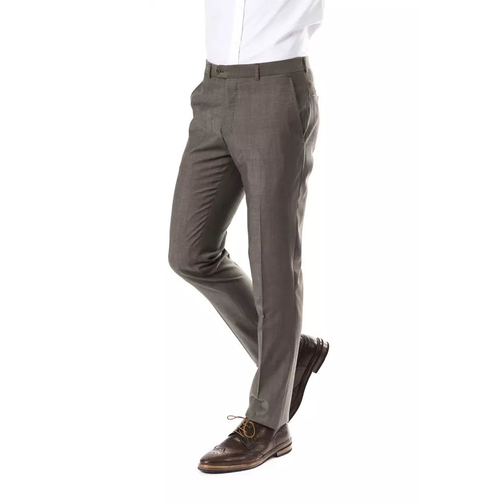Uominitaliani Graue Wolle Männer Hose