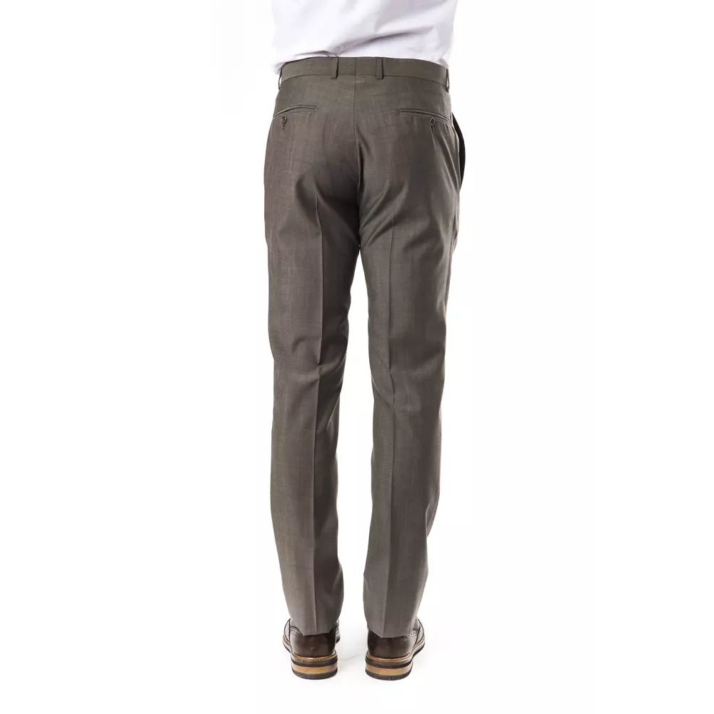 Uominitaliani Graue Wolle Männer Hose