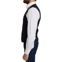 Dolce & Gabbana Elegante formelle graue Seidenweste
