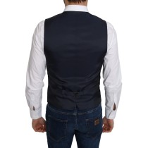 Dolce & Gabbana Elegante formelle graue Seidenweste