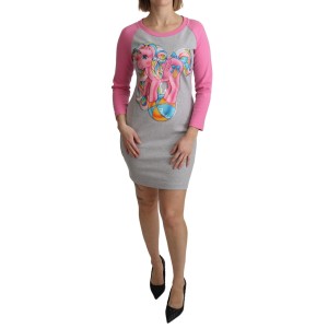 Schickes graues Moschino Pulloverkleid aus Baumwollmischung