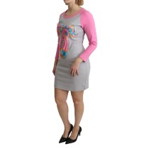 Schickes graues Moschino Pulloverkleid aus Baumwollmischung