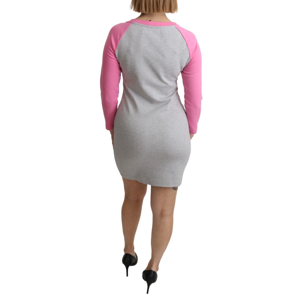 Schickes graues Moschino Pulloverkleid aus Baumwollmischung
