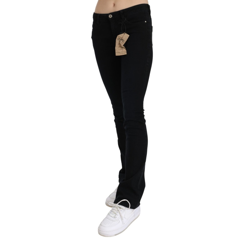 Costume National Schicker schwarzer Slim Fit Denim mit niedriger Taille