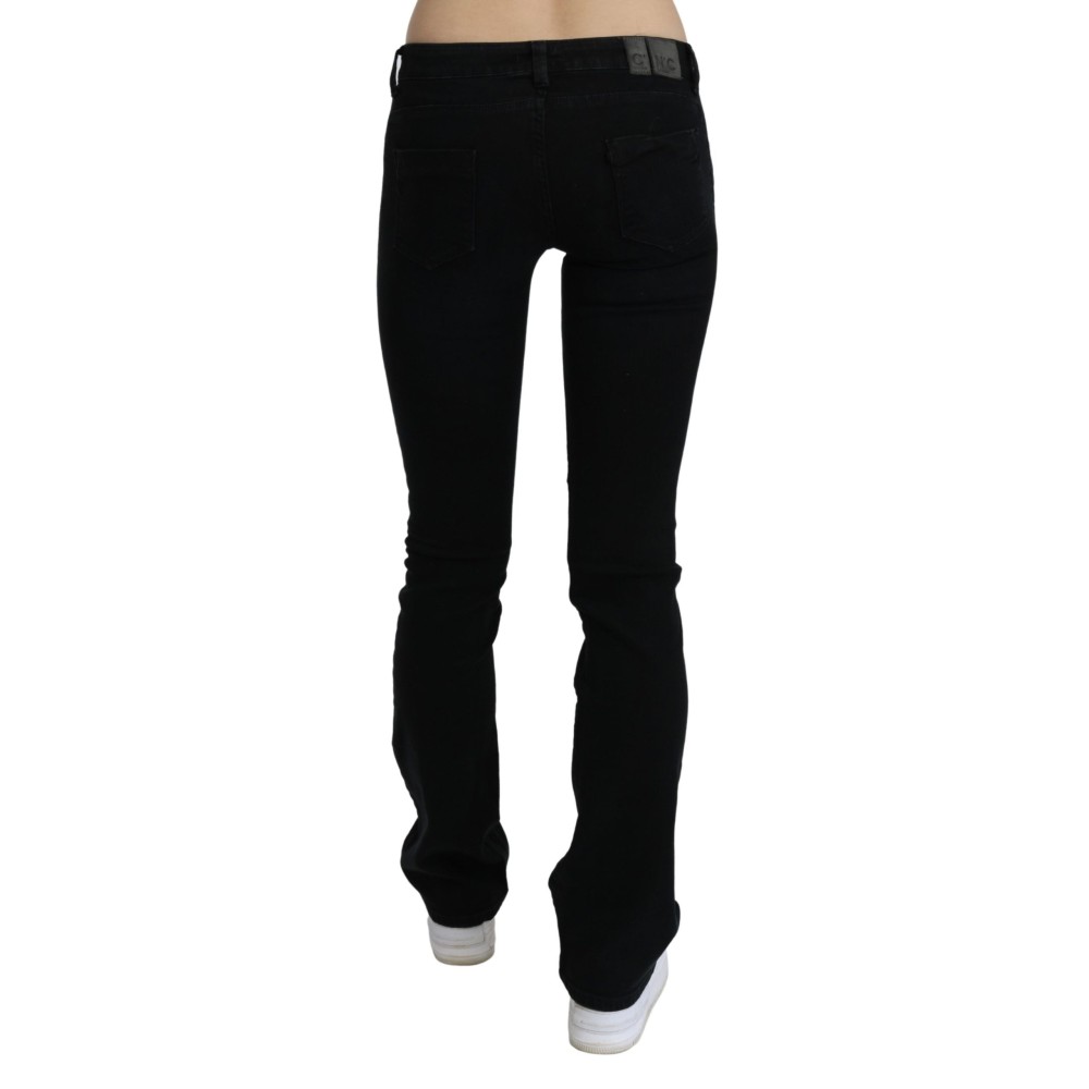 Costume National Schicker schwarzer Slim Fit Denim mit niedriger Taille
