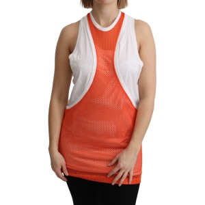 Dsquared² Elegantes ärmelloses Baumwolltank in Orange