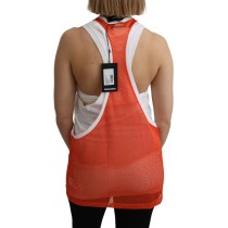 Dsquared² Elegantes ärmelloses Baumwolltank in Orange