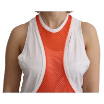 Dsquared² Elegantes ärmelloses Baumwolltank in Orange