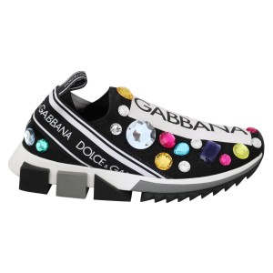 Dolce & Gabbana Elegante Samtstiefeletten mit Kristallabsatz