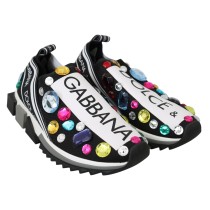 Dolce & Gabbana Elegante Samtstiefeletten mit Kristallabsatz