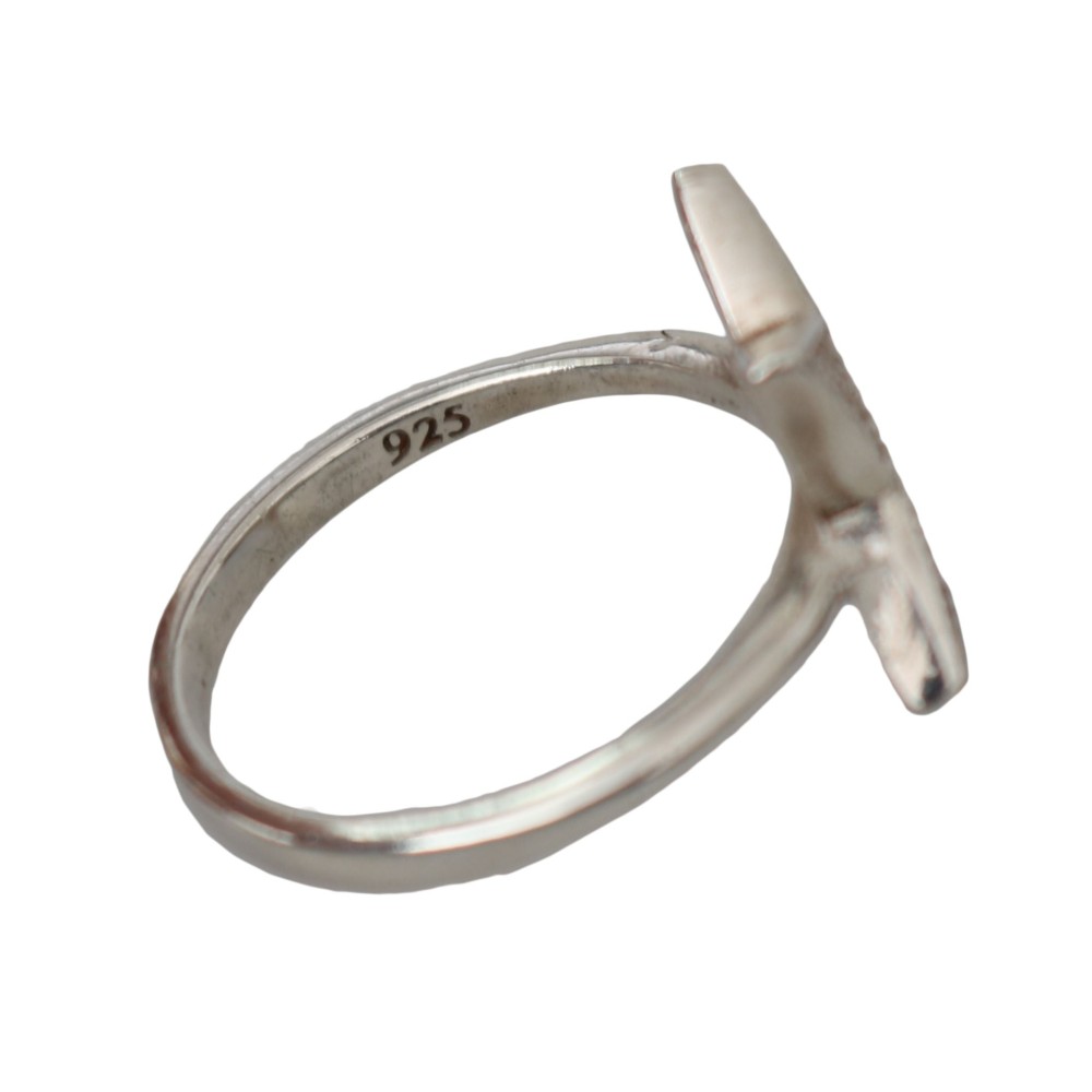 Nialaya Chic Silber CZ Kristall Frauen Aussage Ring
