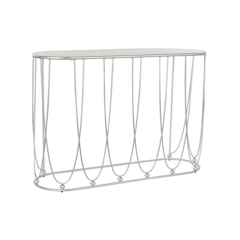 Console DKD Home Decor Argenté Métal Blanc Marbre 115 x 35 x 78 cm