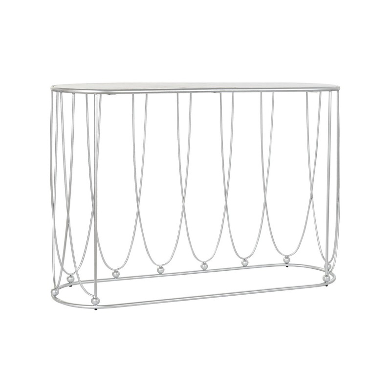 Console DKD Home Decor Argenté Métal Blanc Marbre 115 x 35 x 78 cm