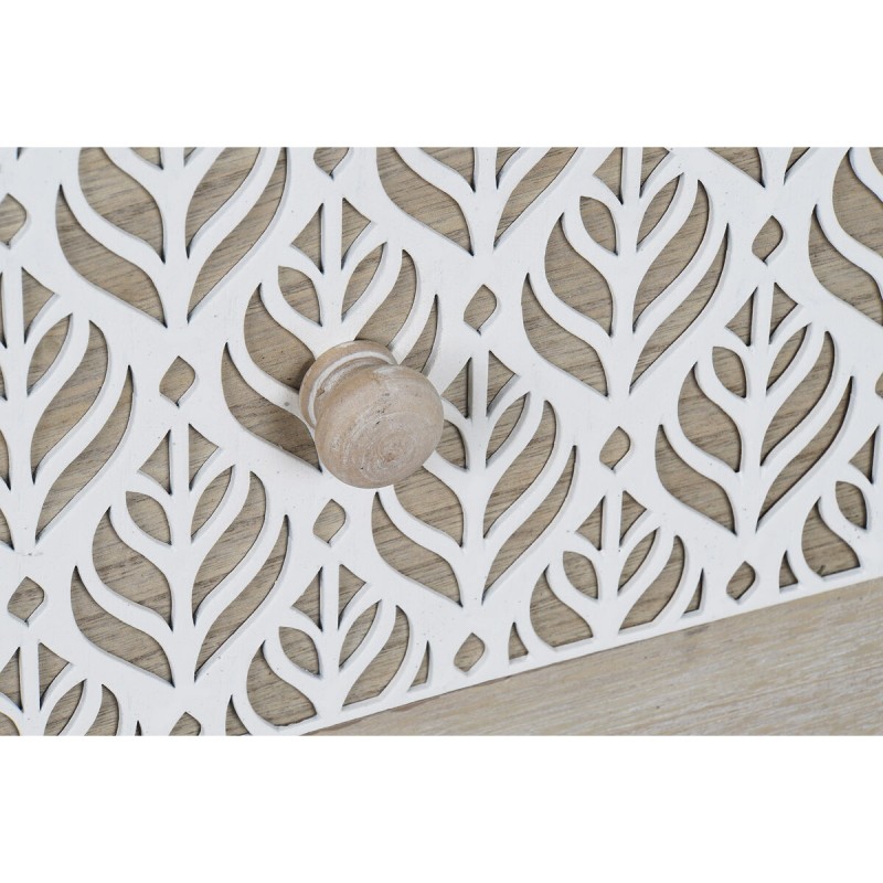 Chest of drawers DKD Home Decor 80 x 42 x 80 cm Natural White Leaf of a plant