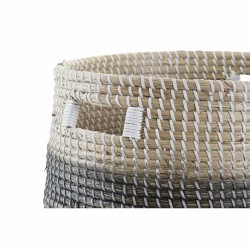 Basket set DKD Home Decor Natural Grey Seagrass (3 pcs) (37 x 37 x 40 cm)