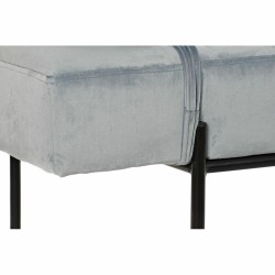 Chaise Longue DKD Home Decor Schwarz Himmelsblau Metall 140 x 59 x 42 cm