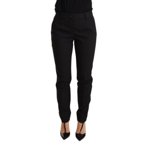 Dolce & Gabbana Elegante konisch zulaufende Schurwollhosen
