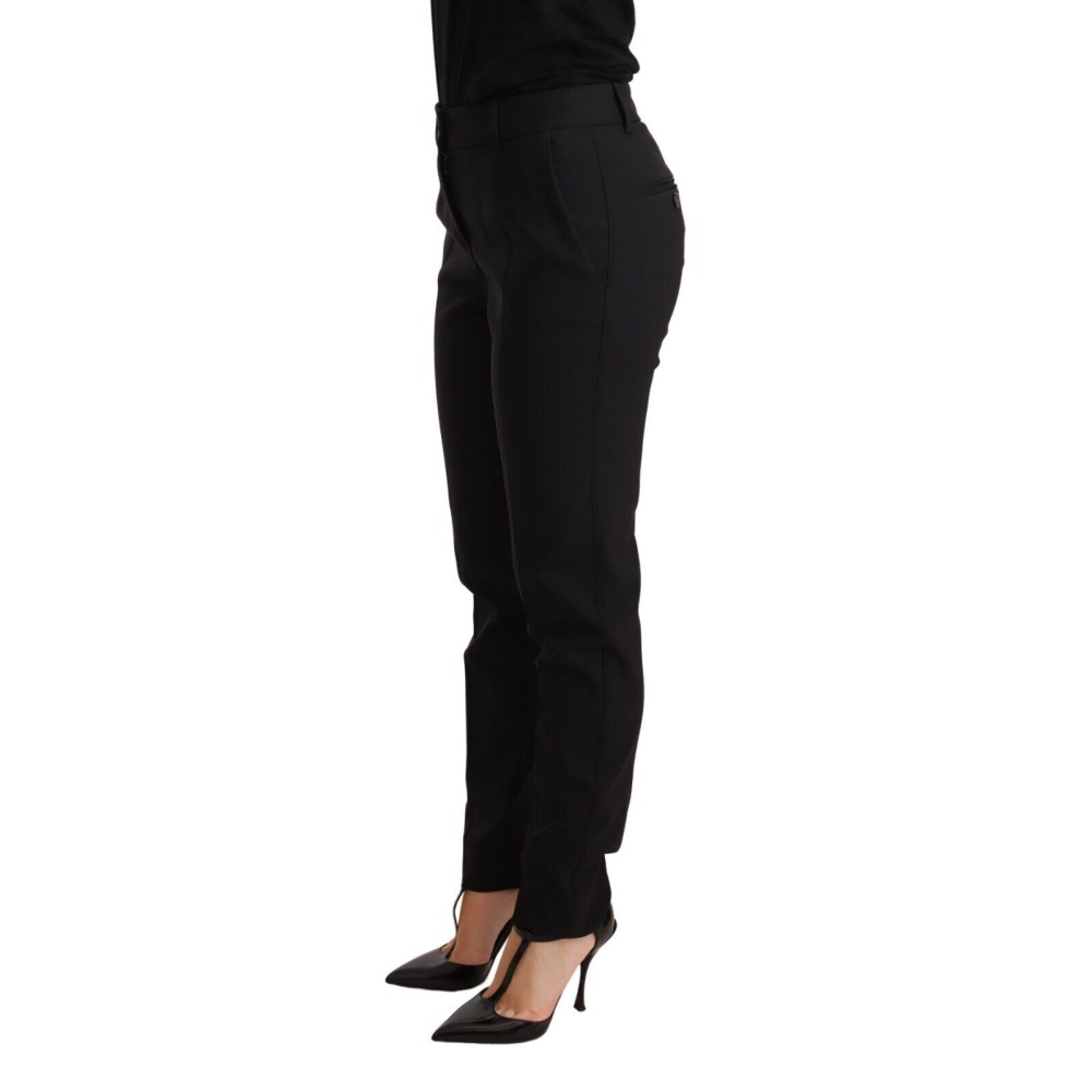 Dolce & Gabbana Elegante konisch zulaufende Schurwollhosen