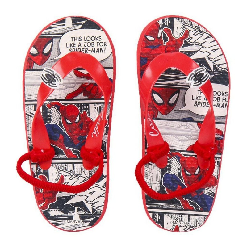 Flip Flops for Children Spider-Man Red