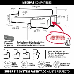 Chaise longue cover with short right arm Sofaskins NIAGARA 210 - 340 cm