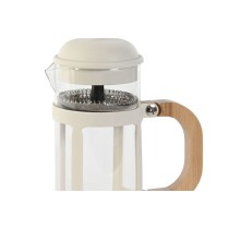 Kolben-Kaffeemaschine Home ESPRIT Weiß natürlich Edelstahl Polypropylen 350 ml 13 x 8 x 19 cm