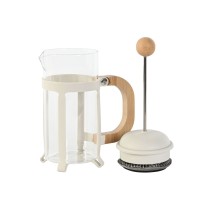 Kolben-Kaffeemaschine Home ESPRIT Weiß natürlich Edelstahl Polypropylen 350 ml 13 x 8 x 19 cm