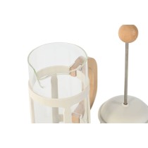 Kolben-Kaffeemaschine Home ESPRIT Weiß natürlich Edelstahl Polypropylen 350 ml 13 x 8 x 19 cm