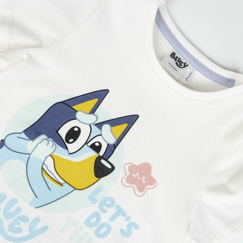 Kurzarm-T-Shirt für Kinder Bluey Weiß