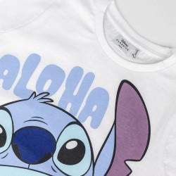 Child's Short Sleeve T-Shirt Stitch White