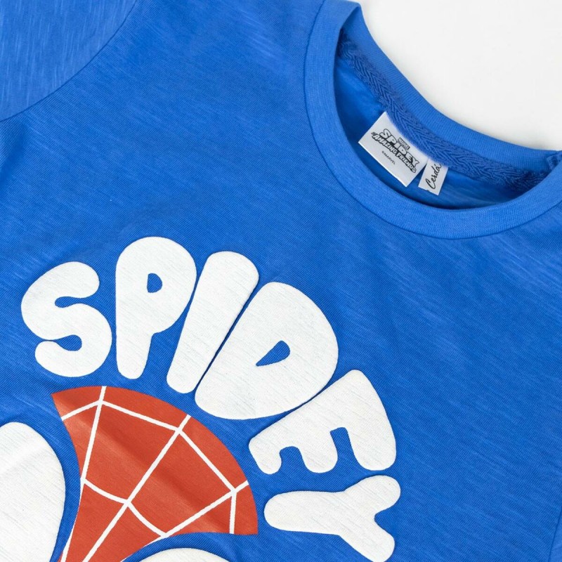 Child's Short Sleeve T-Shirt Spidey Blue