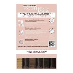 Amoniakfreie Färbung L'Oreal Make Up Excellence 2u-darkest brunette