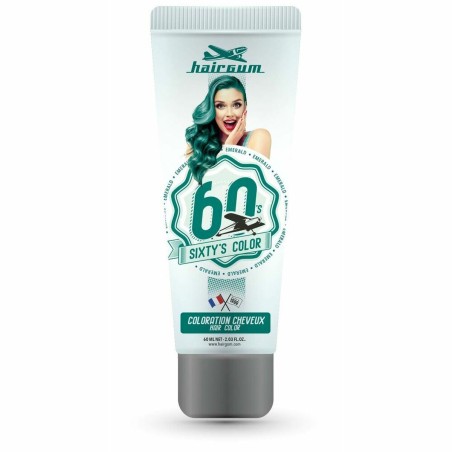 Demi-permanentes Färbemittel Hairgum Sixty's Color Smaragdgrün (60 ml)