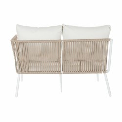 Canapé de jardin DKD Home Decor Beige Aluminium Corde 196 x 75 x 68,5 cm  